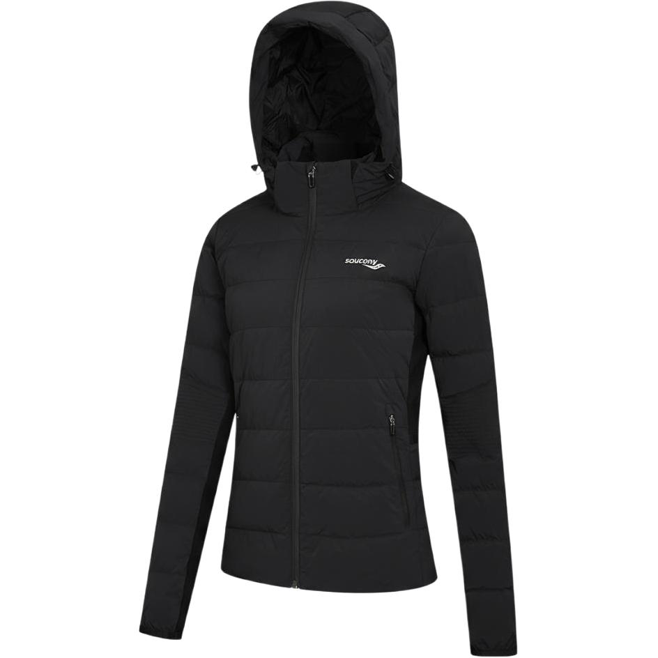 Saucony FW25 Hooded Zipper Warm Sports Outdoor Casual Classic Mid-Length Versatile Down Jacket Women outerwear SA1269DJ21L-BK001