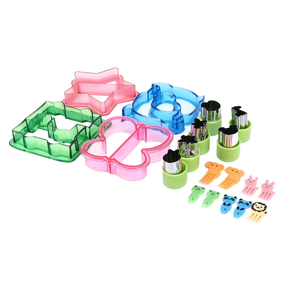 20pcs Sandwich Cutter for Kids Vegetable Cutter Shapes Sets Mini Cookie Cutters Fruit Stamps Mold
