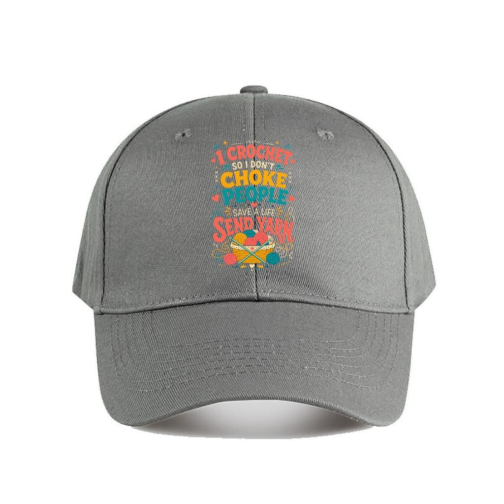 Funny Crochet Humor Yarn Lover Quote Baseball Cap Fashion Outdoor Sports Sunhat Unisex Snapback Cap Womens