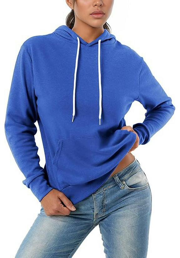 2025 Essential Women's Lightweight Long Sleeve Pullover Hoodie