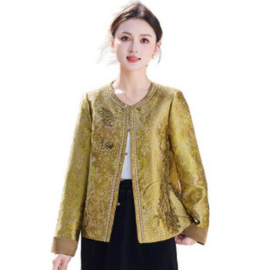 Midlife Women s Spring Outerwear 2026: Stylish Plus Size Chinese National Style Top for Spring & Autumn. 5XL