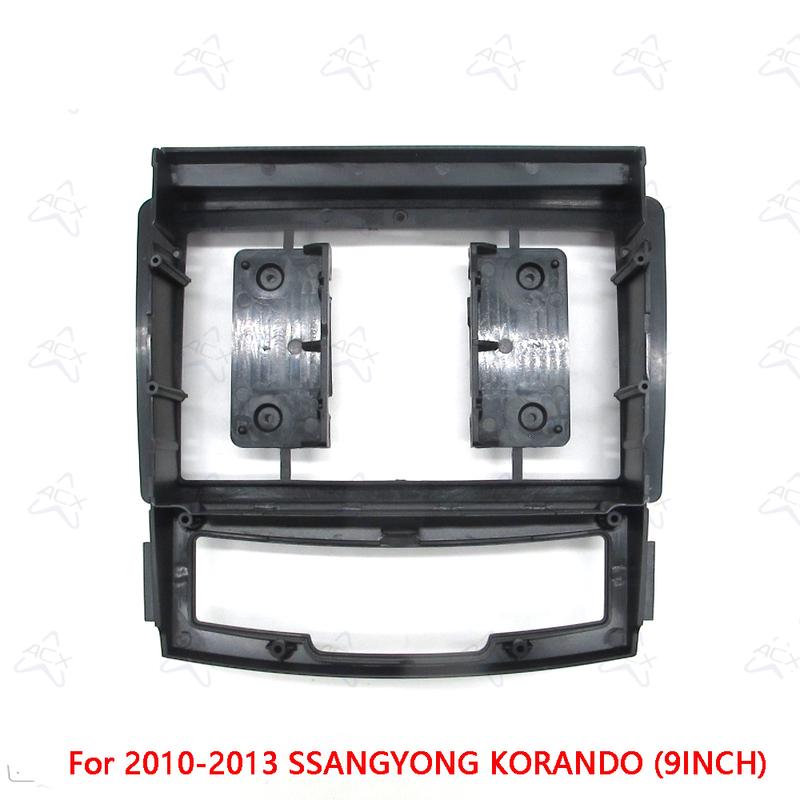 9Inch Car Radio Fascias For 2010-2013 SSANG YONG KORANDO Android Stereo Frame Player 2 Din Head Unit Panel Dash Trim With Cable