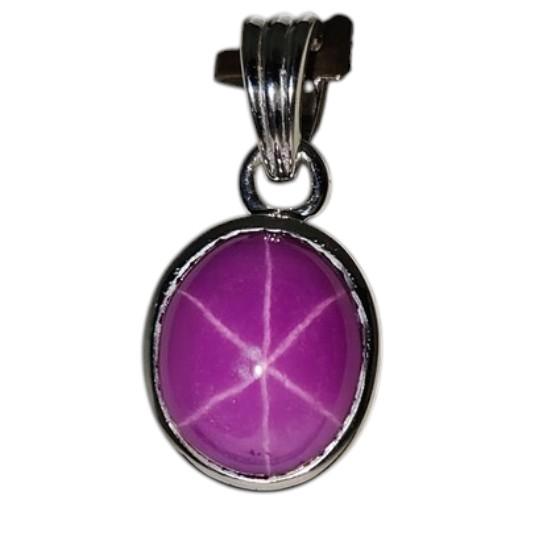 Lindy Star Sapphire Necklace, 925 Silver Cabochon Pendant, Vintage Jewelry For Her, Star Sapphire Gemstone, Handmade Pendant, Wedding Pendant