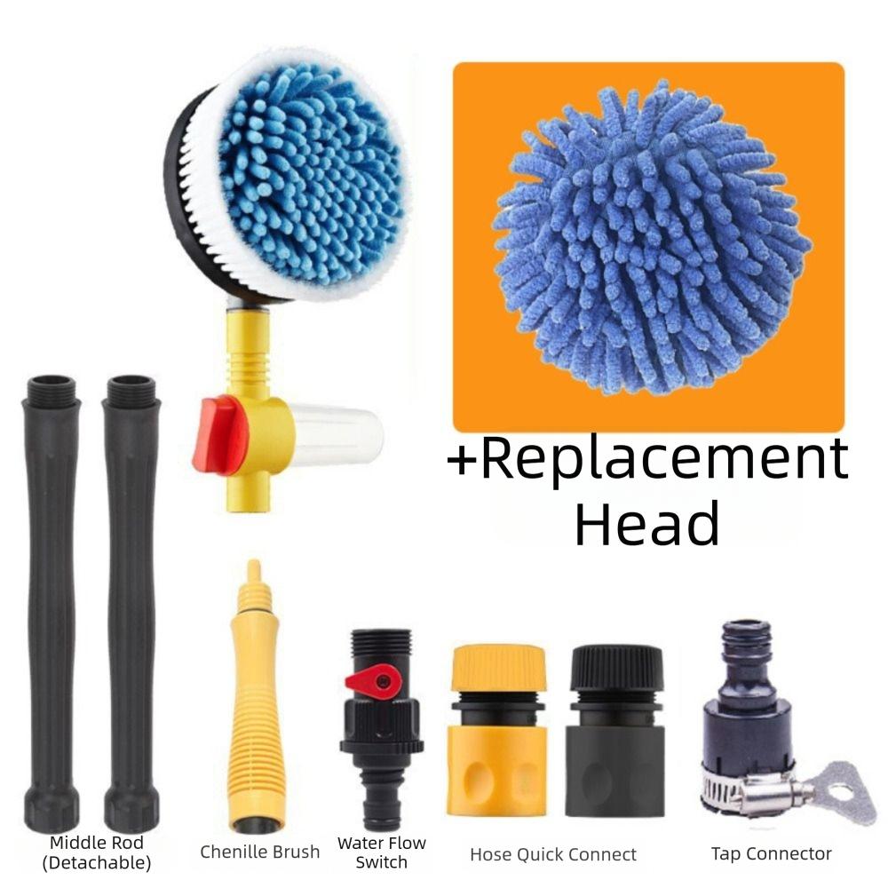360 Degree Rotation Rotating Wash Brush Adjustable Length High Pressure Washer  Auto Detailing