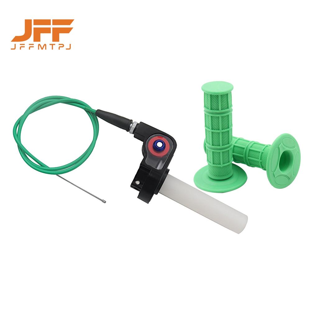 Motorcycle visual 1/4 Quick Turn Throttle Grips Settle twist gas throttle handle+980MM Throttle Cable Dirt Pit Bike Motocross Throttles 2