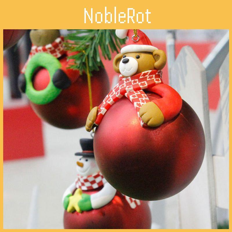 Versatile Christmas Tree Hanging Bear Santa Claus Snowman Ball Decor Ornament For A Magical Holiday Ambiance