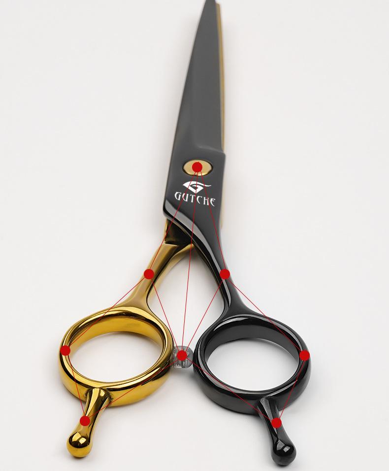 All-Steel Pet Grooming Scissors Set - Includes Curved Dog Hair Cutting Scissors