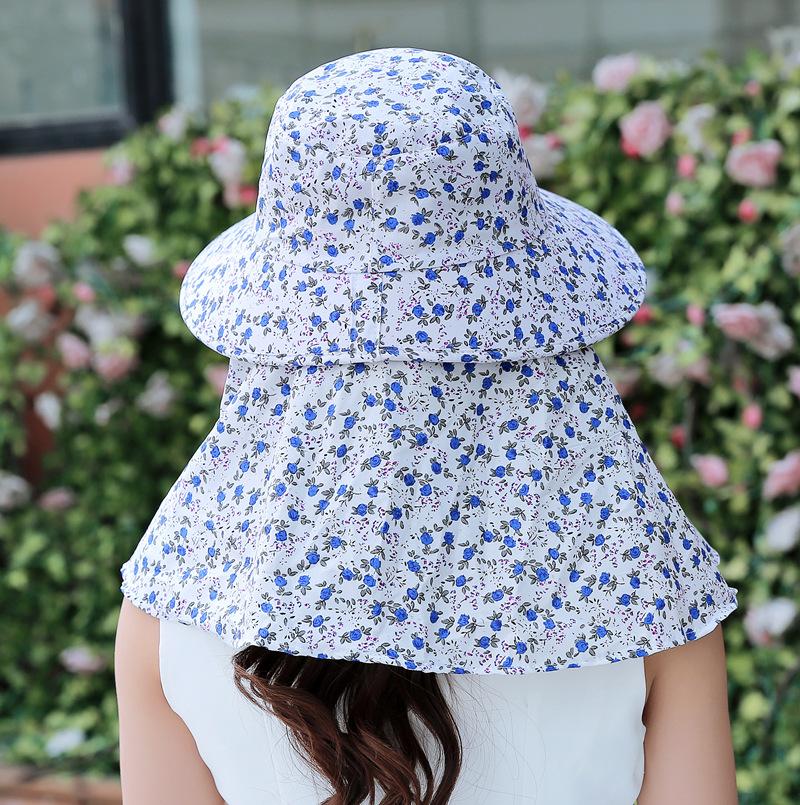 Women'S Sun Protection Visor Uv Protection Outdoor Work Hat Windproof Cycling Hat Tea Picking Hat