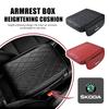 For Car Center Console Cover Leather Armrest Mat Arm Storage Bag Mat Kodiaq Fabia Kamiq Karoq Octavia 2 3 Rapid Scala VH1