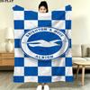 Brighton & Hove Albion FC Print Flannel Blanket High Quality Warm Comfortable Cover for All Seasons Perfect for Gifts Home Decor