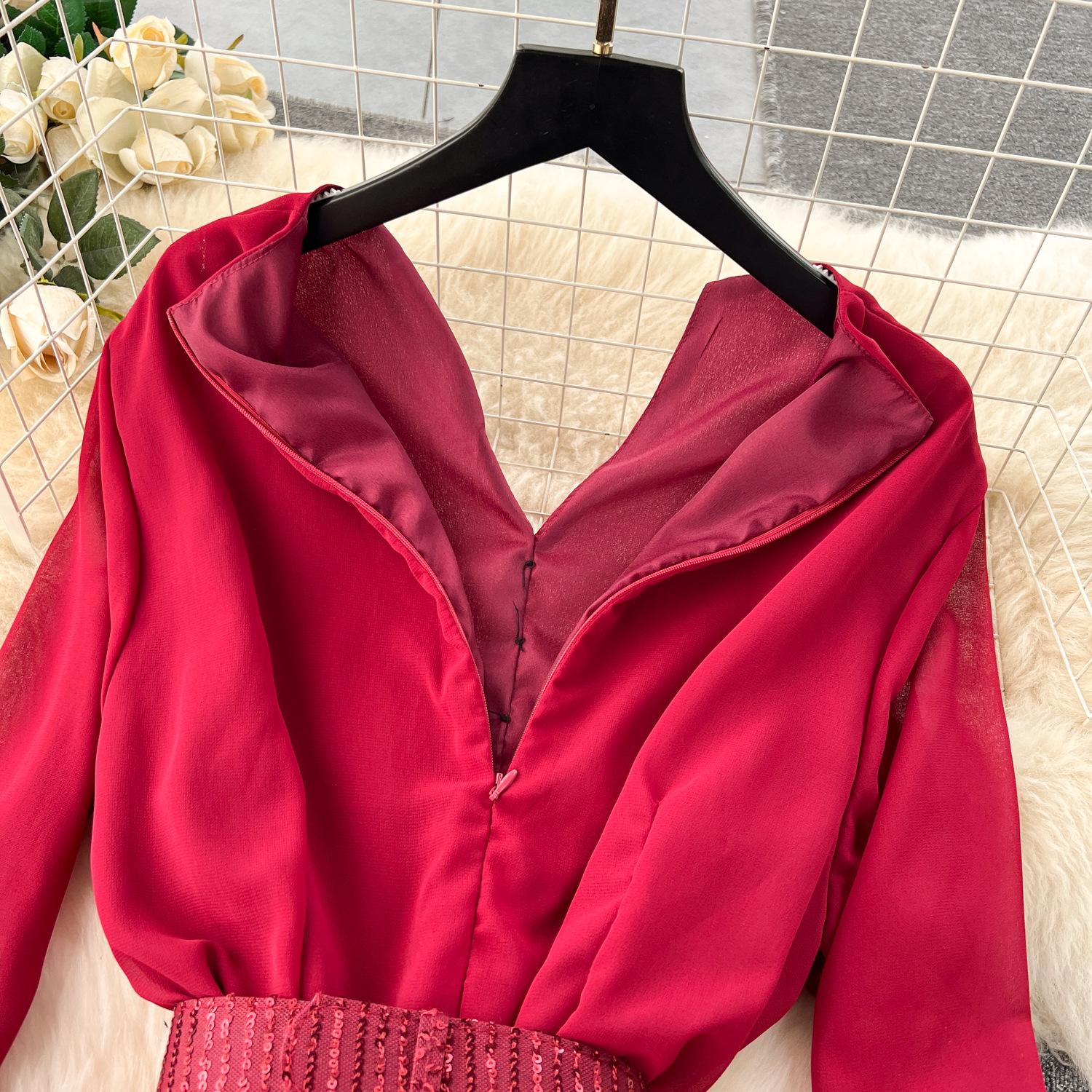 Женское модное винтажное элегантное платье А-силуэта — фото 11