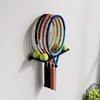 Wall-mounted Sports Ball Storage Rack Space Saving Iron Tennis Racket Storage Rack Large Capacity Tennis Racket Display Rack