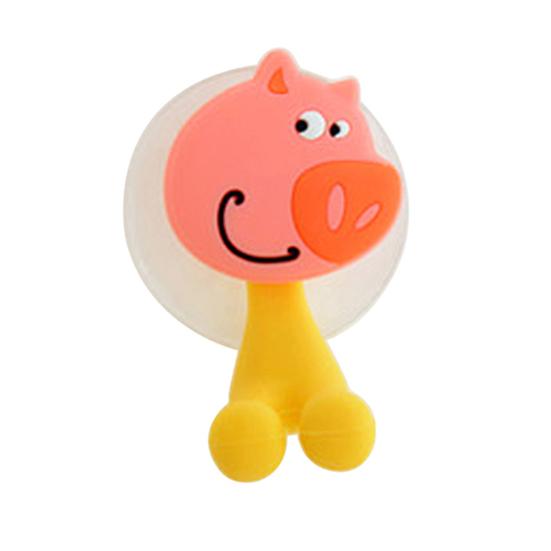 Cute Animal Silicone Toothbrush Holder Bathroom Wall Hanger Sucker Hook Stand
