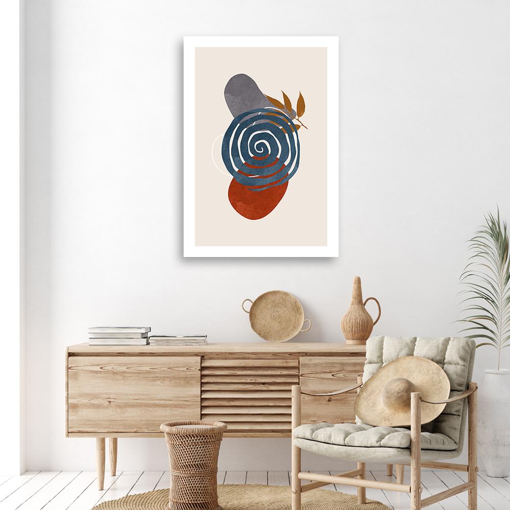 Canvas print, Geometric circles and boho shapes