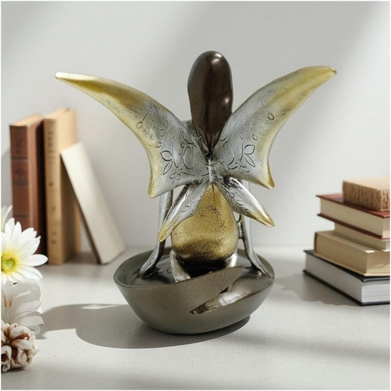 Angel Figurines Resin Faery Statue for Home Decors Faery Sculptures Decorative Ornament Housewarmings Gift for Women Girls