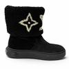 Great LOUIS VUITTON Boots Snowdrop Line LV Logo Shearling Black Mouton Women 35 Used