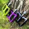 Bicycle Pedals CNC Colorful Aluminum Alloy Ball Bearing Mountain Bike Off-road Accessories