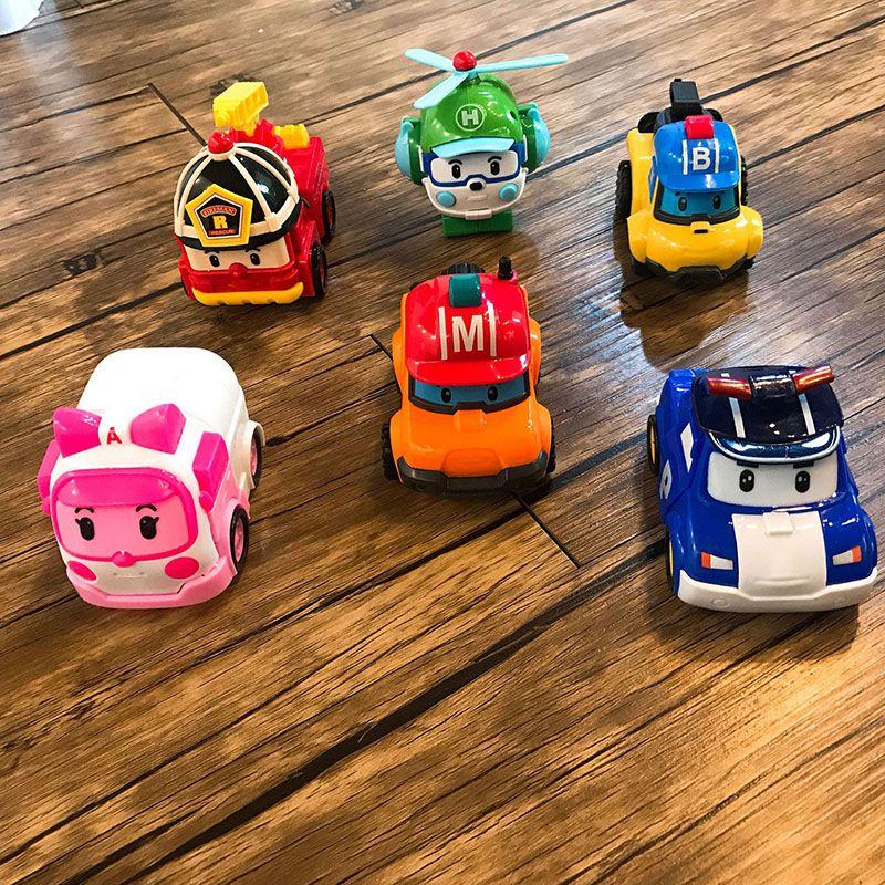 High-quality Robocar Poli Roy Amber Transformers Robot Action Figures Car Bus Set