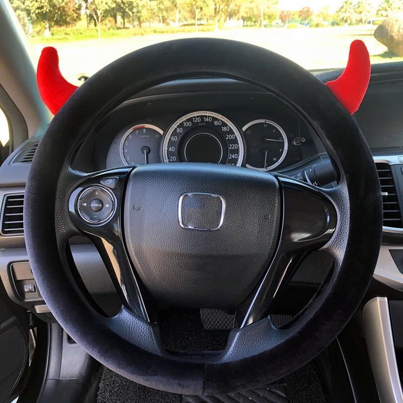 Steering Plush Car Wheel Cover Cartoon Print Four Seasons Installation Easy