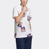 Adidas Originals Trefoil Stickerbomb Tee Crew Neck Short Sleeve T-Shirt Men Tops White DX3649