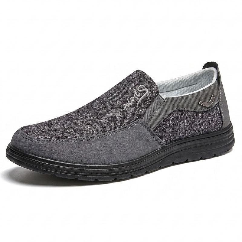 Chaussures en toile pour homme - Confortables, à semelle plate, respirantes pour l'été, Chaussures de sport d'extérieur en toile pour homme