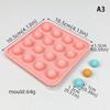 9/16/25/36 Gniazd Okrągłe Kulki Formy do Czekolady z Pokrywką Silikonowe Spożywcze Nieprzywierające Cukierki Ciasto Kostki Lodu Akcesoria do Pieczenia