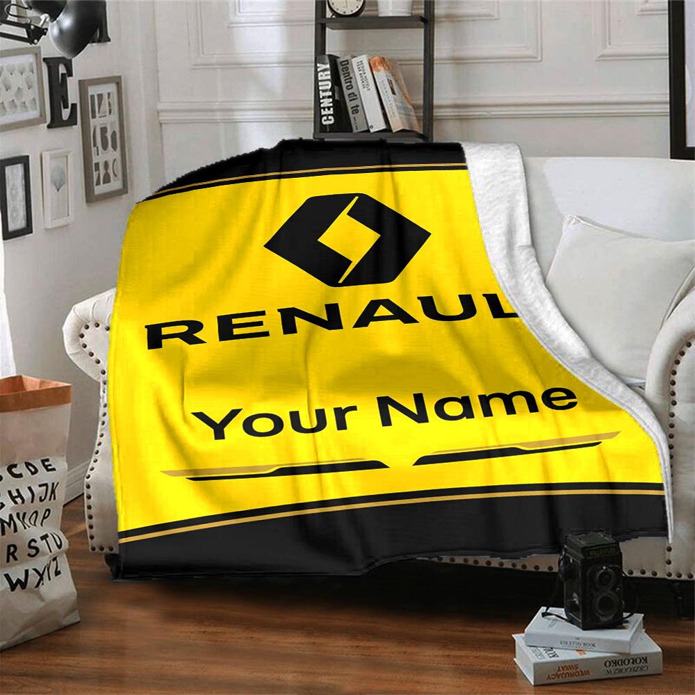 Renault Customize Your Name Blanket Cozy Customizable Blanket Soft Warm Cozy for Couch Home Decor Office Living Room for All Occasions