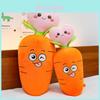 Creative Carrot Pillow Plush Toy With Embroidered Face For Kids And Girls