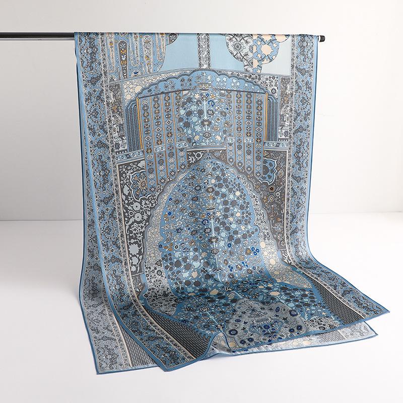 

100% Mulberry Silk Scarf Shawl Beach Silk Scarfs Neck Head Women Luxury Brand Print Pashmina Female Long Bandana Foulard Scarves 173x55cm