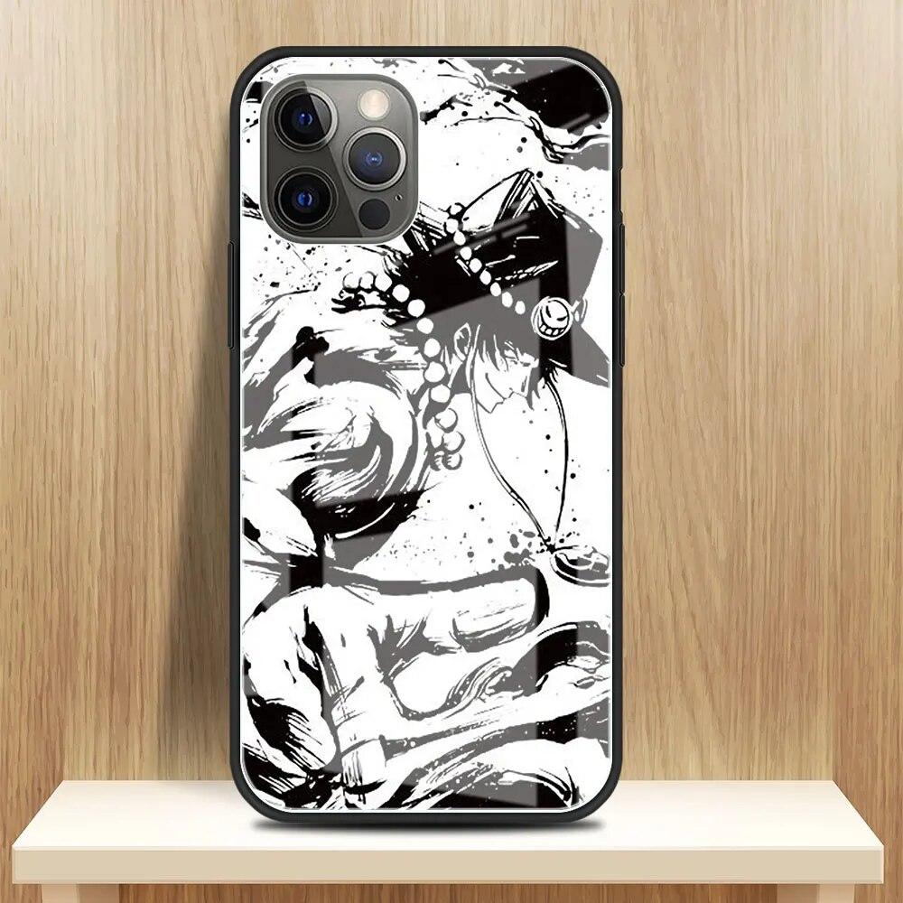 

Стеклянный чехол для Apple iPhone 13 11 14 Pro 12 7 8 Plus SE 2022 XR X XS Max 6 6S закаленный чехол для телефона цельный в стиле аниме iPhone 14