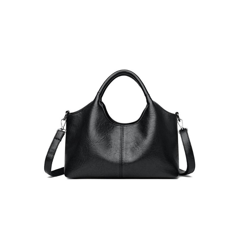 andbag ew ashion omen s houlder ag rossbody arge Capacity Commuter egetable Basket Soft Bag чёрный