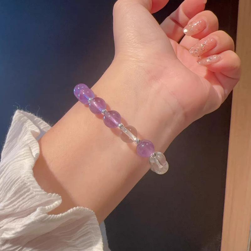 Prosty Kryształowy Bransoletka Damska Lekki Luksusowy Ręcznie Robiona Biżuteria z Koralików