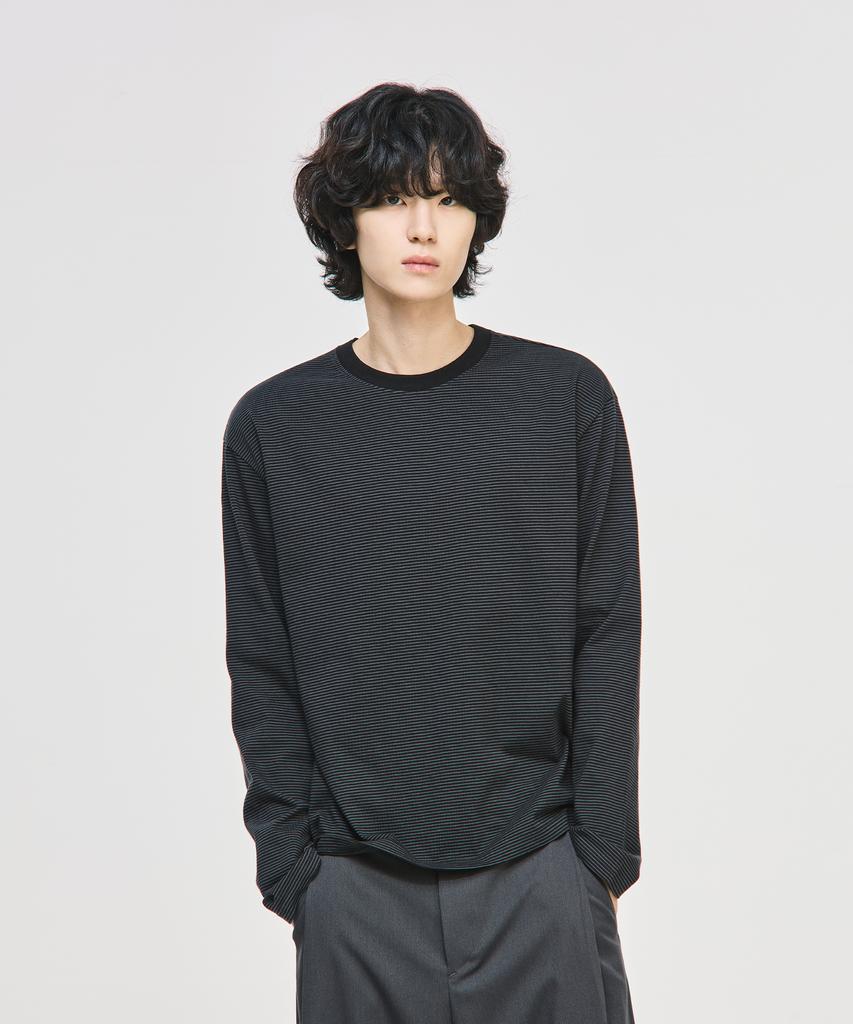 SIGNATURE Crop Long Sleeve T-Shirt [Striped]
