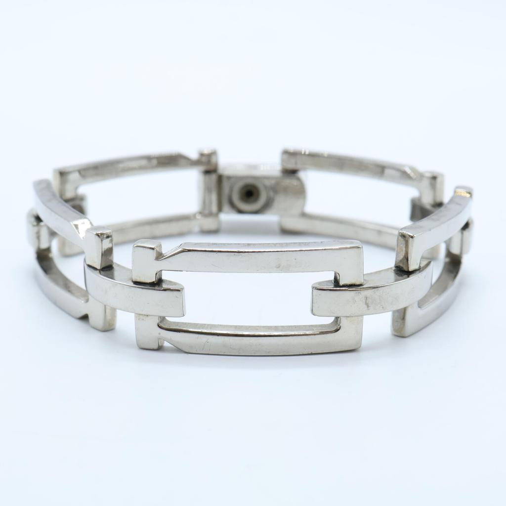 Salvatore Ferragamo Bit motif Chain Bracelet SilverUsed