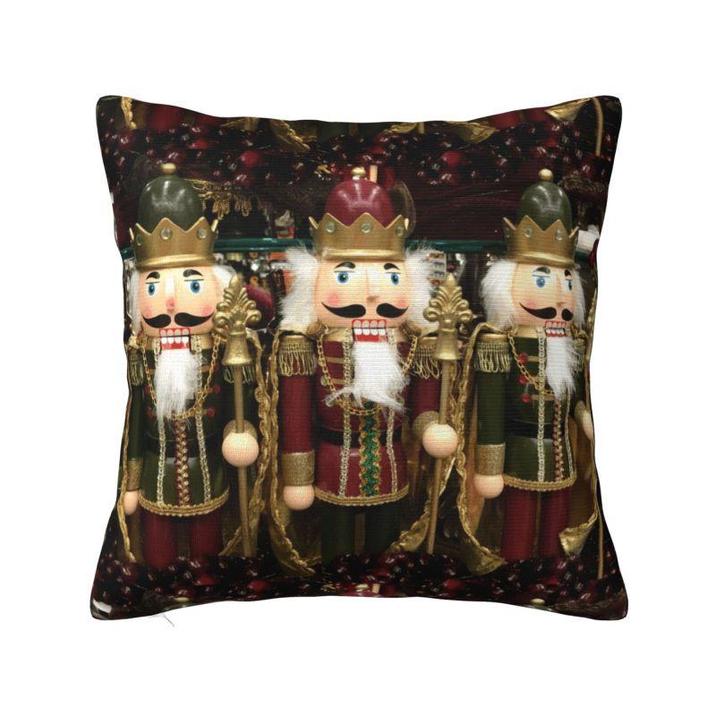 Nutcracker Soldier King Pillow Covers Decorative Cartoon Christmas Nutcrackers Nordic Cushion Cover Car Pillowcase