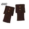 Buttoned Leg Cuffs Women Warmers Knitted Gaiters with Buttons Warm Boot Cuff Sock Jacquard Girl Short for Autumn Winter Daily Outings Street