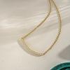 925 Sterling Silver Curved Bar Moissanite Pendant Necklace for Women – Dainty Tennis Style Jewelry