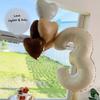 32/40inch Cream Caramel Color 1-9 Number Balloon Happy Birthday Party Decoration Balls Baby 1 2 3 Years Birthday Party Supplies