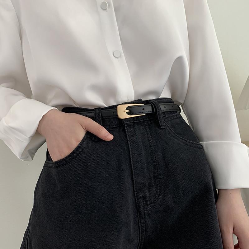 Elegant New Women's Faux Leather Belt Versatile Accessory For Dresses And Jeans