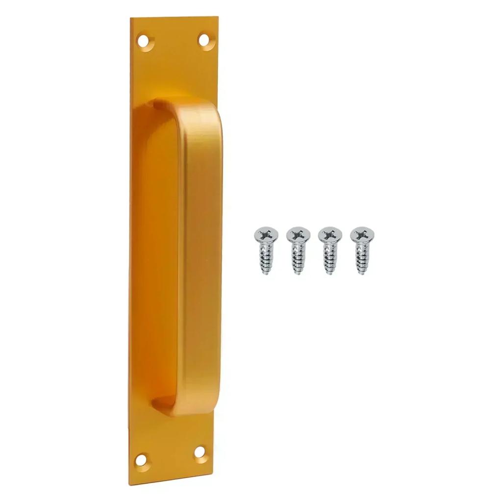 Balcony Glass Sliding Door Handle In Aluminum Alloy With Wooden Style Designed To Prevent Rust And Stability With Screws