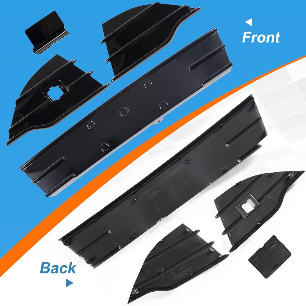 Fog Light Grill Cover Frame Lamp Shade Under Front Bumper for Ford Escape/Kuga 2013 2014 2015 2016 DV45-17K947-A DV45-17K946-A DV45-17K945-B (Grille