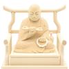 Kurita's Special Buddhist Statue [Priest and High Priest] Seated Statue of Kobo Daishi, 2.0 inches (total height 17cm, total width 11.5cm, depth