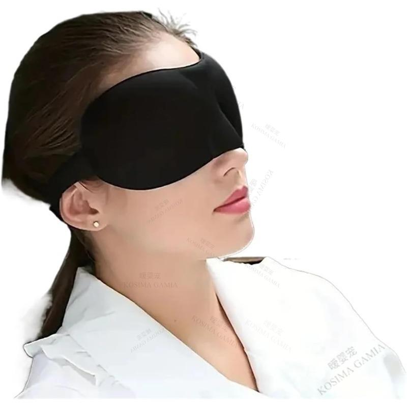 Comfortable 3D Design Sleep Mask 100 Percent Light Blocking Soft Thickened Eye Cover for Sleeping Travel Relaxation Eye Mask
