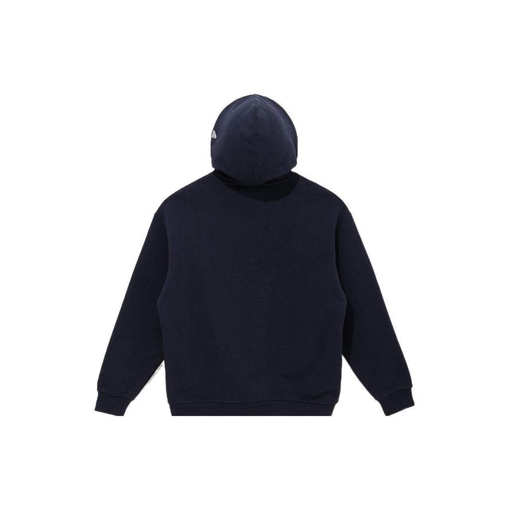 New Era Solid Color Animal Pattern Embroidered Drawstring Long Sleeve Hoodie Men hoodies Dark-Blue 13338688
