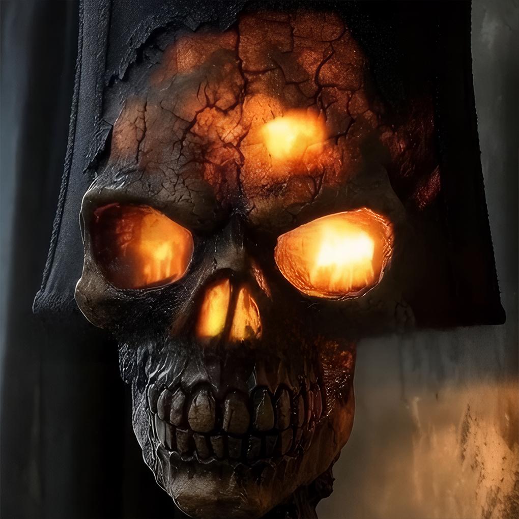 Resin Skull Lamp Halloween Lights For Gothic Vibes Halloween Party Supplies Decor