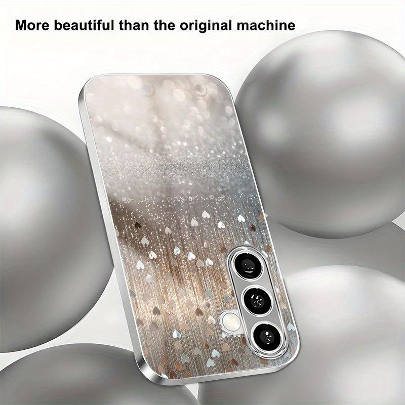 Nuova custodia per telefono placcata oro per Samsung Galaxy S26 Ultra S25 Plus S24 S23 S22 fe vetro temperato Texture artistiche patterns