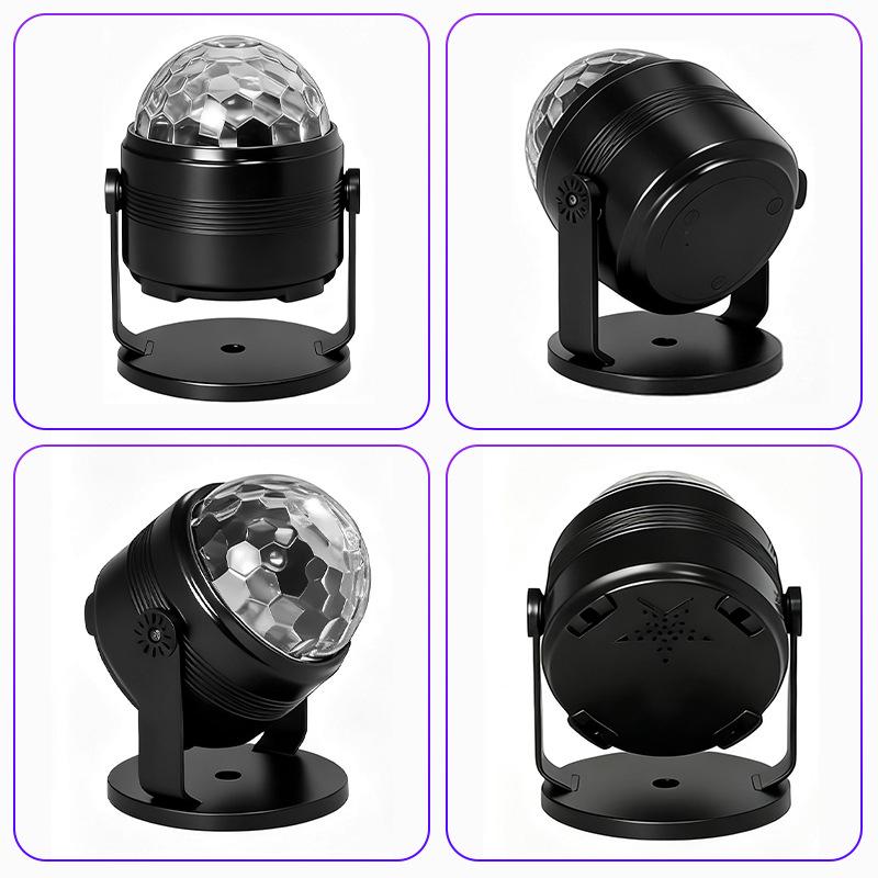 Rotating Colorful LED Crystal Disco Ball Stage Light