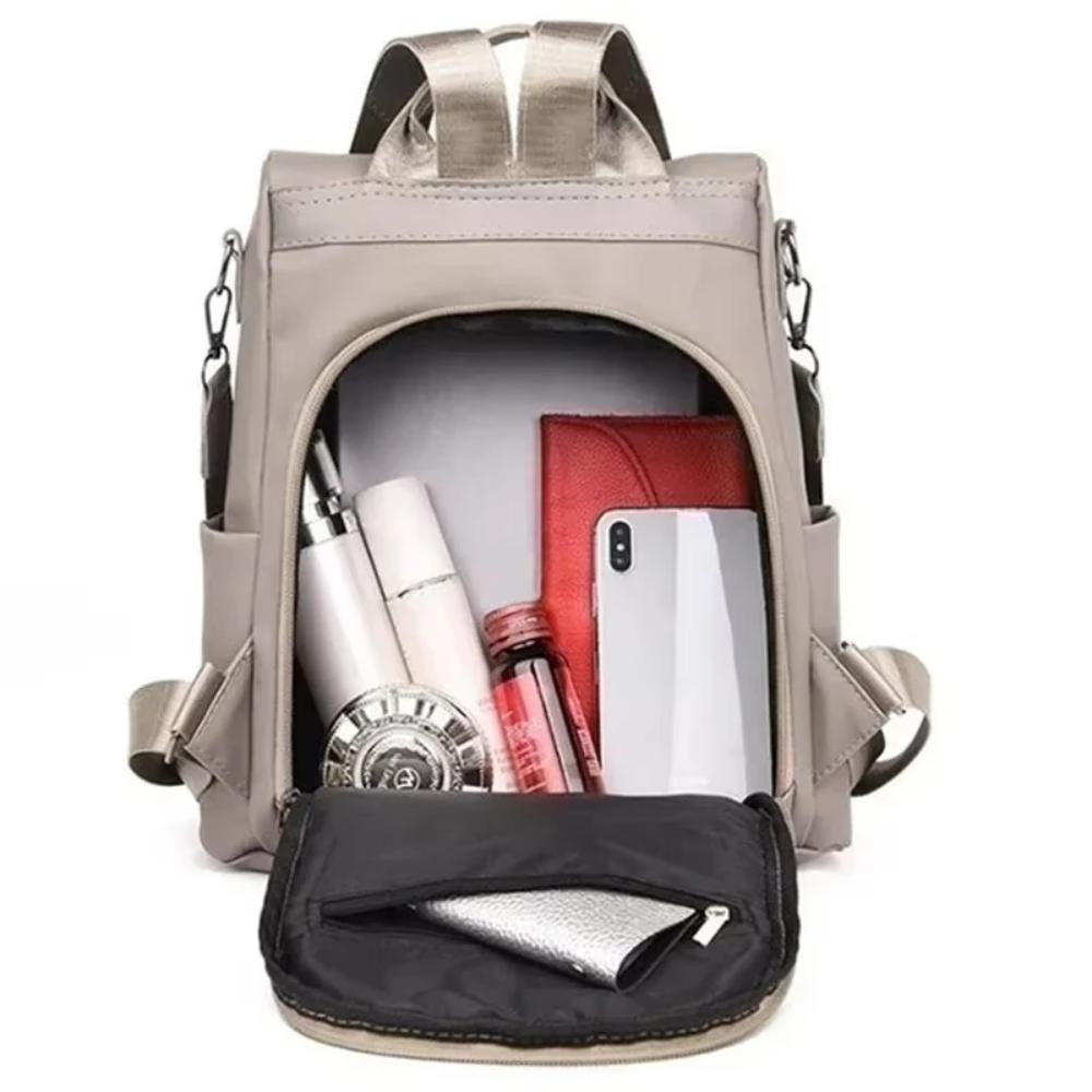 New Women's Multifunction Backpack Casual Solid Color School Bag For Girls Fashion Detachable Strap Travel Shoulder Bag