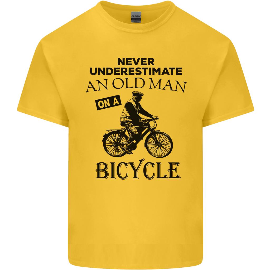 Cycling Never Underestimate Old Unisex Unisexs Light Cotton TShirt