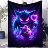 Pokemon Gengar & Jigglypuff Flannel Blanket Hot Anime Soft Warm Throw Sofa Bed Couch Cover Nap Cape Shawl Camping Fans Kids Gift
